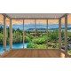 Wallpapers mural Mountain View window gold Wallpapers mural Mountain View window gold