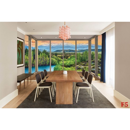 Wallpapers mural Mountain View window gold Wallpapers mural Mountain View window gold