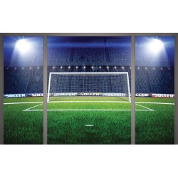 Wall murals stadium lights with a big door window
