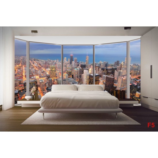 Wallpapers mural urban high buildings window view Wallpapers mural urban high buildings window view