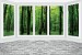 Wall murals window wall view the green forest