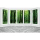 Wall murals window wall view the green forest