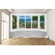 Wall murals mitation window wall sea and seagulls Wall murals mitation window wall sea and seagulls