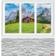 Photo murals Imitation window wall view of the chalet in the mountains Photo murals Imitation window wall view of the chalet in the mountains