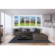 Photo murals Imitation window wall view of the chalet in the mountains Photo murals Imitation window wall view of the chalet in the mountains