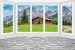 Photo murals Imitation window wall view of the chalet in the mountains