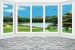 Photo murals Imitation window wall view 3d lake