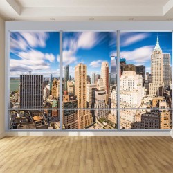 Wallpapers mural french window overlooking Financial Center New York