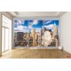 Wallpapers mural french window overlooking Financial Center New York Wallpapers mural french window overlooking Financial Center New York