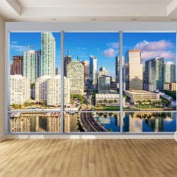 Wallpapers mural french window overlooking America, Florida