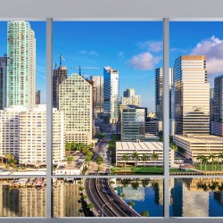 Wallpapers mural french window overlooking America, Florida