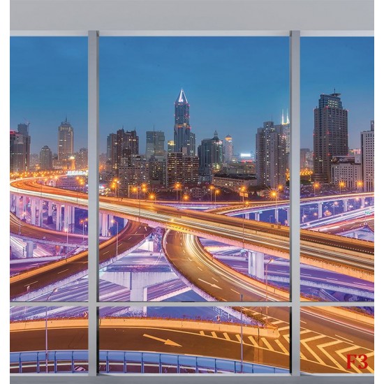 Wallpapers mural window view attractive view glowing Shanghai Wallpapers mural window view attractive view glowing Shanghai