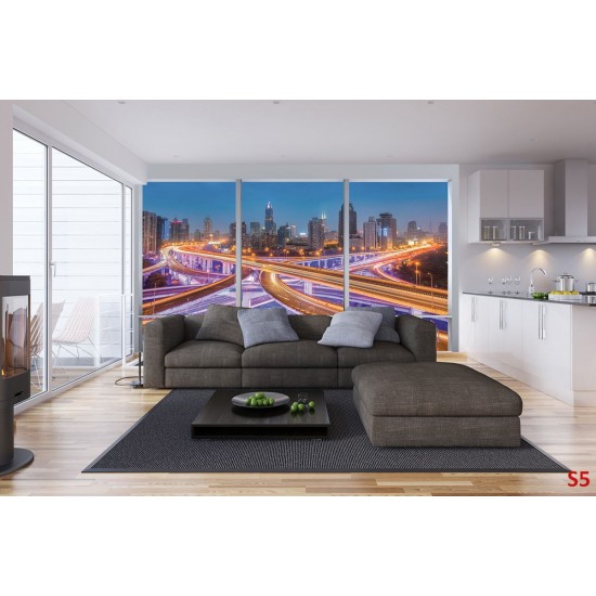 Wallpapers mural window view attractive view glowing Shanghai Wallpapers mural window view attractive view glowing Shanghai