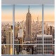 Wallpapers mural window view of Brooklyn Bridge, New York Manhattan