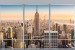 Wallpapers mural window view of Brooklyn Bridge, New York Manhattan