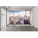 Photo mural imitation walls with window view Manhattan