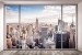 Photo mural imitation walls with window view Manhattan