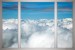 Wallpapers mural view of the sky through a window imitation