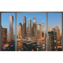 Wallpapers mural view of Dubai skyscrapers window 2