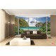 Wallpapers mural ellipse window beautiful view of the beach