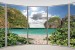 Wallpapers mural ellipse window beautiful view of the beach