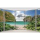 Wallpapers mural ellipse window beautiful view of the beach