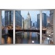 Wallpapers mural panoramic daily view of Chicago and river window