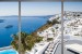 Photo mural view from Santorini in a french window
