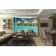 Wallpapers mural tropical summer houses in ellipse view