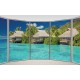 Wallpapers mural tropical summer houses in ellipse view