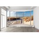 Wallpapers mural ellipse window with sea path view Wallpapers mural ellipse window with sea path view