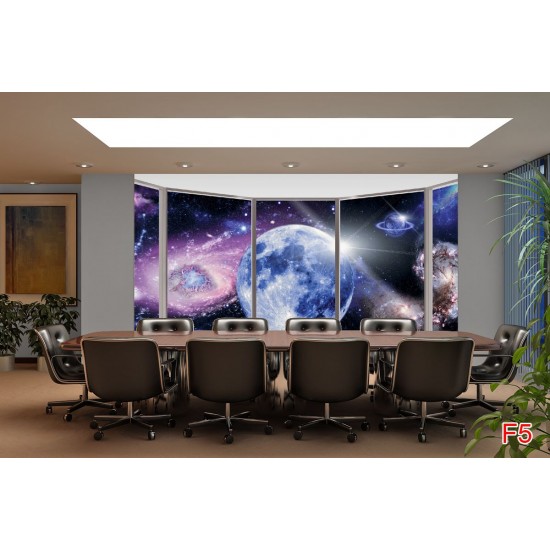 Wallpapers mural ellipse window with cosmos view Wallpapers mural ellipse window with cosmos view
