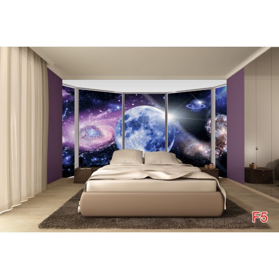 Wallpapers mural ellipse window with cosmos view Wallpapers mural ellipse window with cosmos view