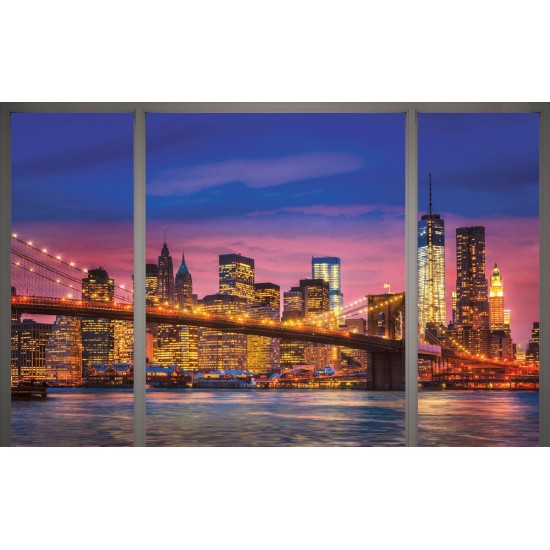 Wallpapers mural New York bridge window view Wallpapers mural New York bridge window view