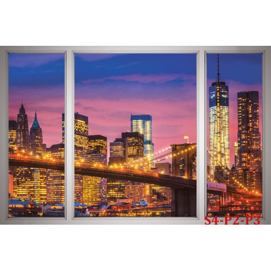 Wallpapers mural New York bridge window view Wallpapers mural New York bridge window view