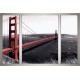 Wallpapers mural San Francisco bridge window view grey