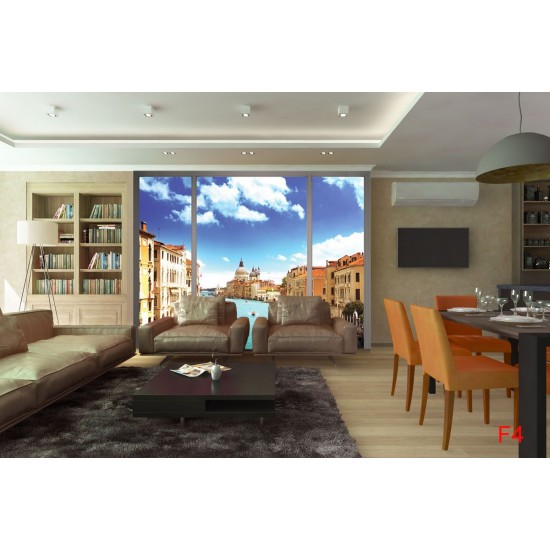 Wallpapers mural window view Grand Canal Venice Wallpapers mural window view Grand Canal Venice