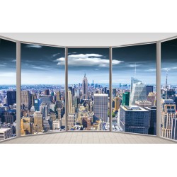 Wallpapers mural colourful window of Manhattan tower
