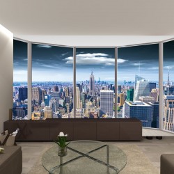 Wallpapers mural colourful window of Manhattan tower