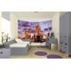 Wall mural window view Tower bridge in London in purple