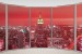 Wallpapers mural window of Manhattan in red