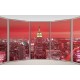 Wallpapers mural window of Manhattan in red Wallpapers mural window of Manhattan in red