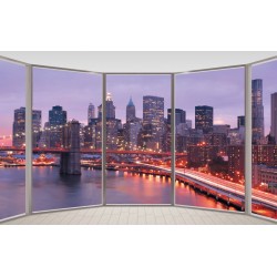 Wallpapers mural beautiful window of Manhattan's seashore