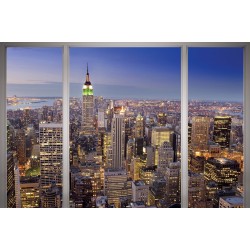 Photo mural French window with New York Photo mural French window with New York