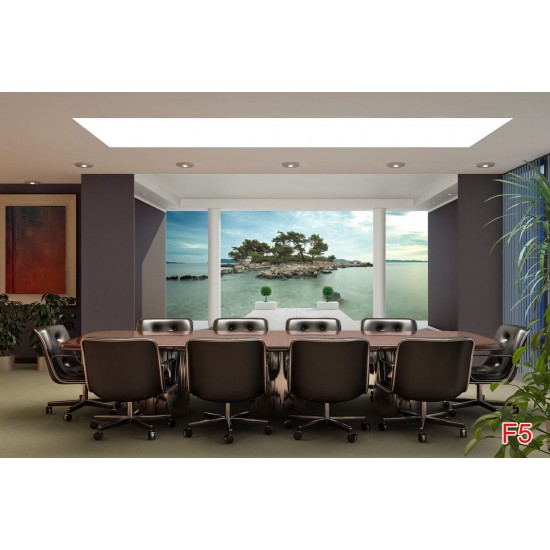 Photo mural beautiful view of the room on a deserted island