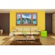 Photo mural wooden windows with a view of Maldives