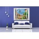 Wallpapers mural Mediterranean street view window - 3 colours