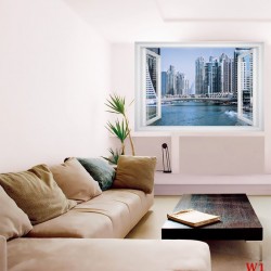 Wallpapers mural panoramic view sunny Dubai - 3 colours