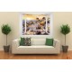 Wallpapers mural Window in 3 color view Santorini sunset Wallpapers mural Window in 3 color view Santorini sunset