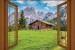 Wallpapers mural view mountain hut window - 3 colours